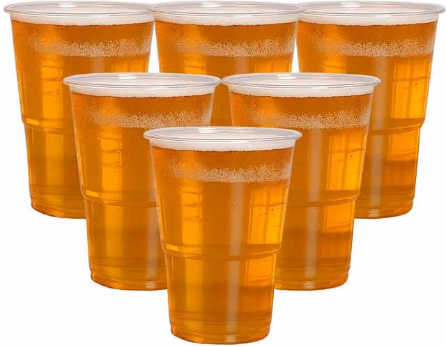 ECONX Stackable Transparent Plastic Tumblers, 295.7 ml