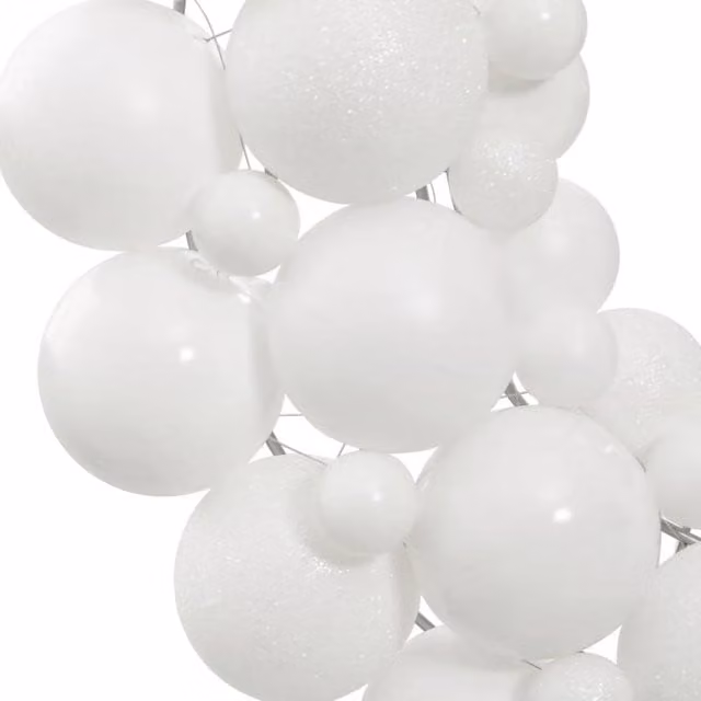 Berkfield Home White Festive Christmas Wreath, Diameter: 45 cm