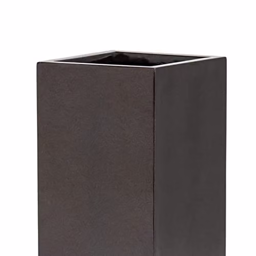 Primrose Metallic Grey Polystone Tall Cubic Outdoor Garden Planter Tub, W/D/H: 60 x 60 x 30 cm – 4