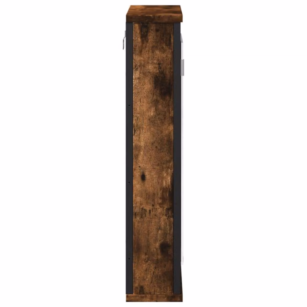 Berkfield Home Smoked Oak Bathroom Mirror Cabinet in Brown, W/D/H: 42 x 12 x 60 cm – 5