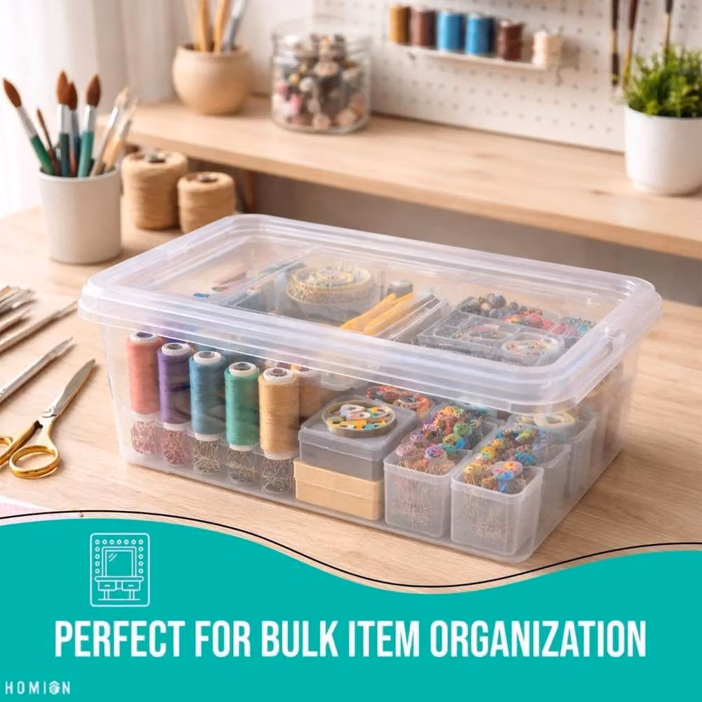 PAWNORA Stackable Transparent Plastic Storage Box – 3