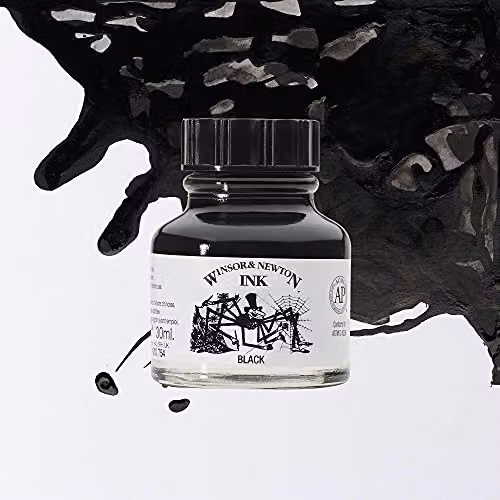 Winsor & Newton Black Indian Drawing Ink, 30 ml – 2