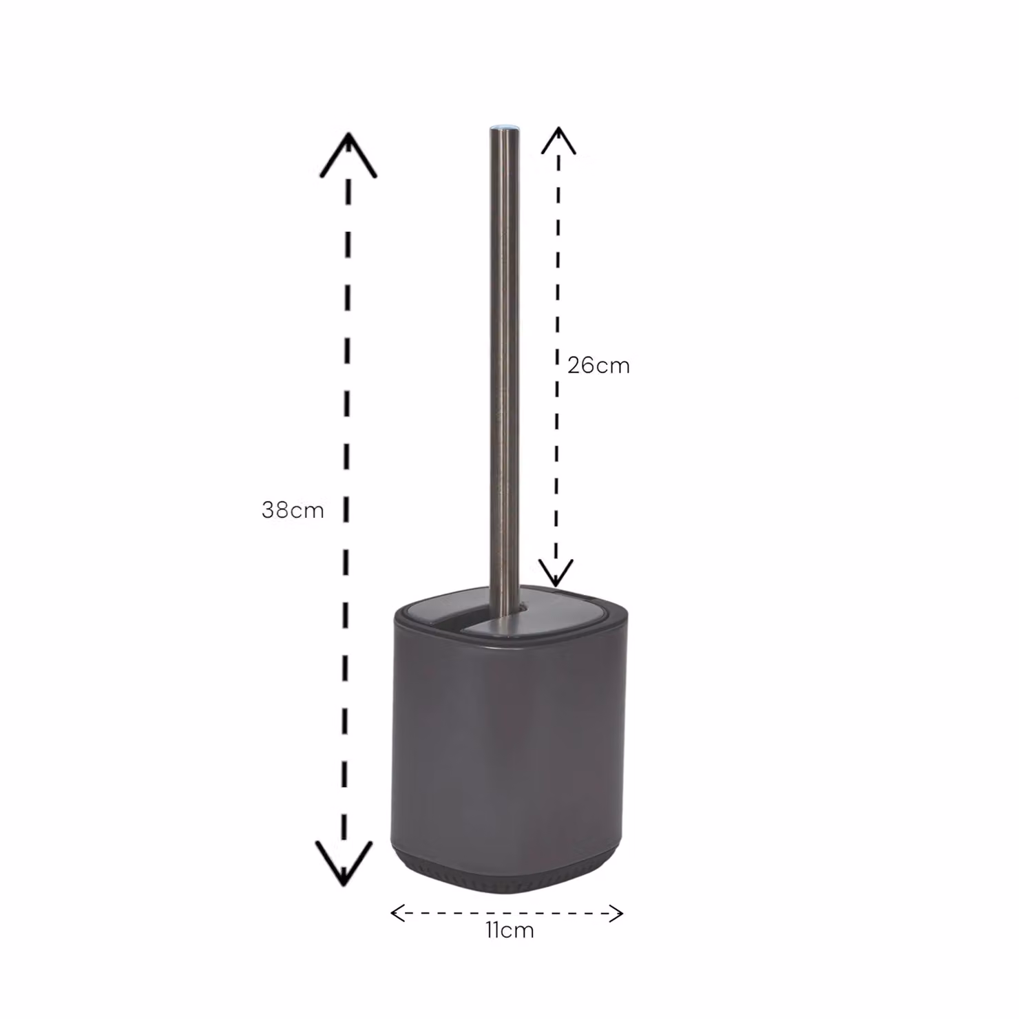 Showerdrape Echo Steel Toilet Brush and Holder in Grey and Blue – 2