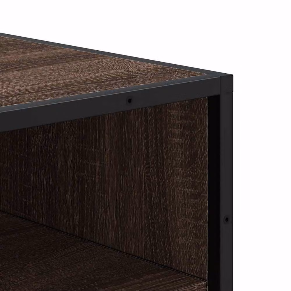 Berkfield Home Industrial Shoe Rack in Brown Oak, W: 48 cm, D: 38 cm, H: 97.5 cm – 3
