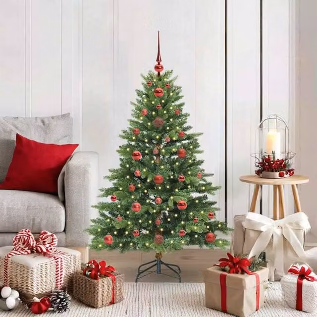 Berkfield Home Artificial Green Christmas Tree with 150 LEDs, Height: 120 cm