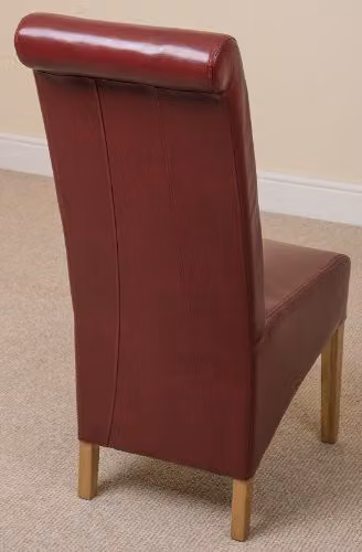 Thats Furniture Dakota Oak Dining Table and 6 Montana Red Leather Chairs Set, W: 182 cm, D: 92 cm – 3
