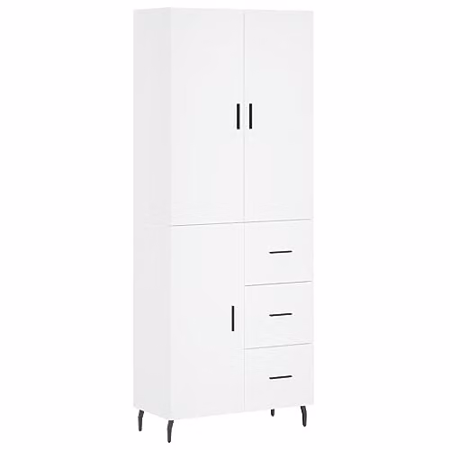 vidaXL Modern White Highboard Sideboard and Storage Cabinet for your Living Room, W/D/H: 180 x 69.5 x 34 cm – 1