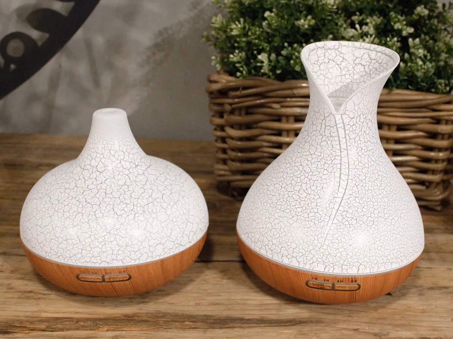 KDMD Palma Shell Effect USB Aroma Diffuser with Colour Change and Timer in White – 5
