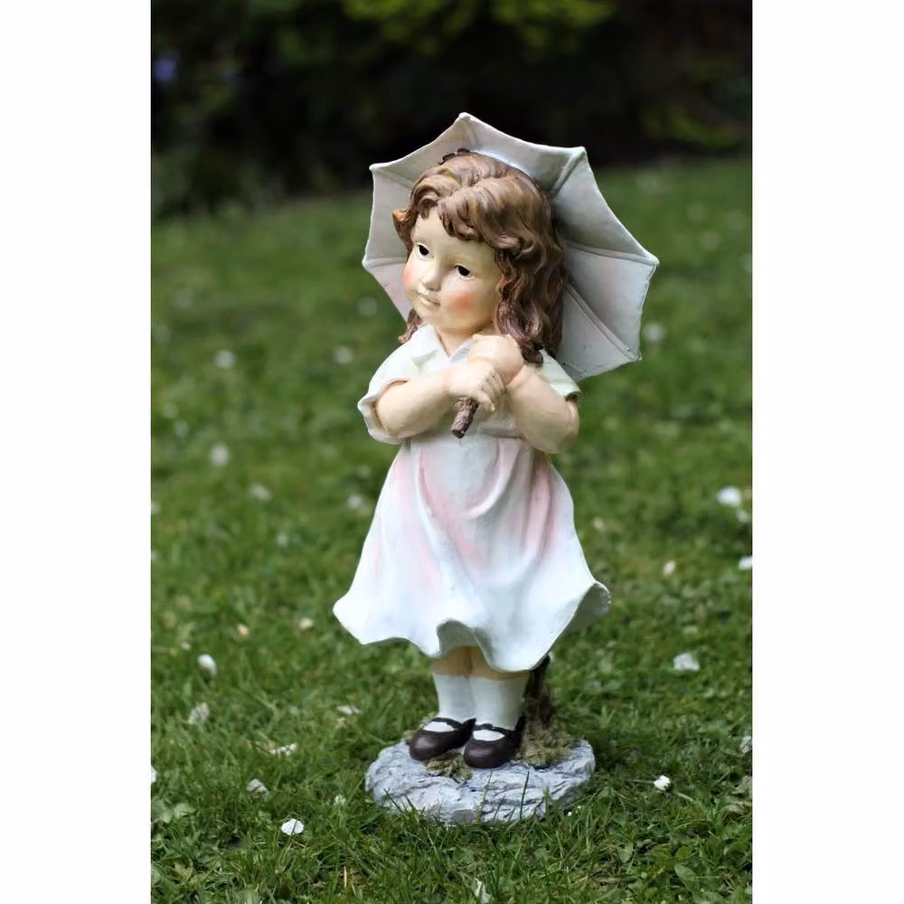 SPETLEK Garden Ornament with Umbrella in Multicolour and White – 2