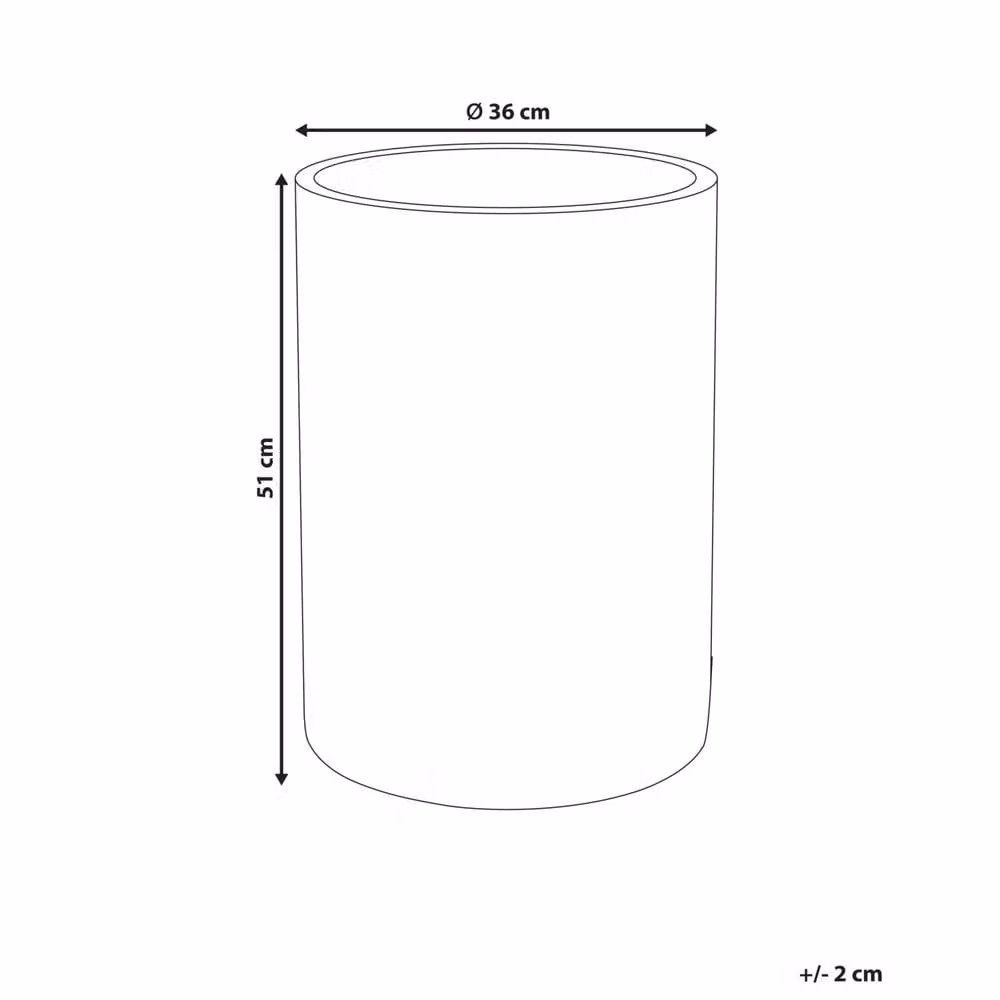 Wyld and Coco Grey Round Concrete Effect MgO Planter for Indoor and Sheltered Outdoor Use – 3