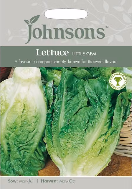 Johnsons Little Gem Lettuce Vegetable Seeds, Green