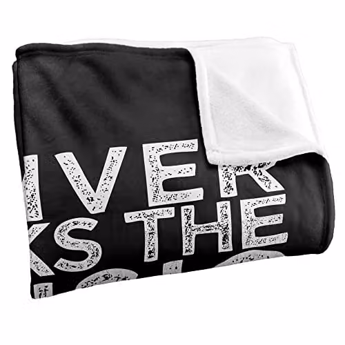 Warner Brothers Supernatural Driver Picks Music Silky Touch Super Soft Fleece Throw Blanket, White, W/D: 152 x 127 cm – 2