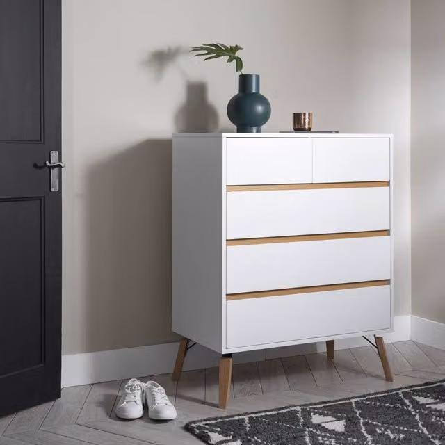 Nöa and Nani Otto 3+2 Drawer Chest of Drawers in White