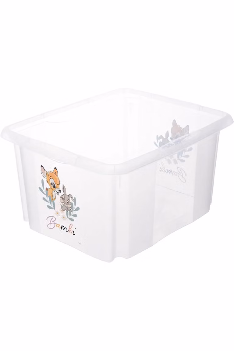 Keeeper Bambi Rotatable and Stackable Storage Box with Lid for Children, 24 l, Transparent