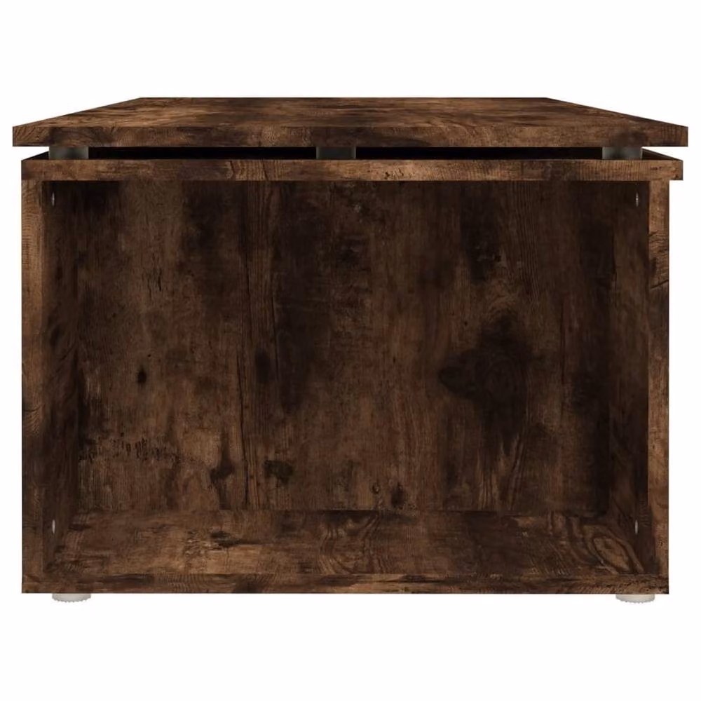 Berkfield Home Smoked Oak Coffee Table in Brown, W/D/H: 150 x 50 x 35 cm – 4
