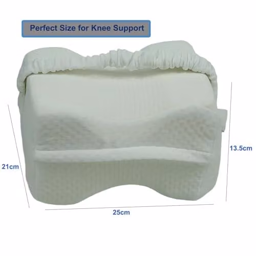 Gr8 Home White Memory Foam Knee Support Wedge Pillow with Removable Breathable Cover – 2