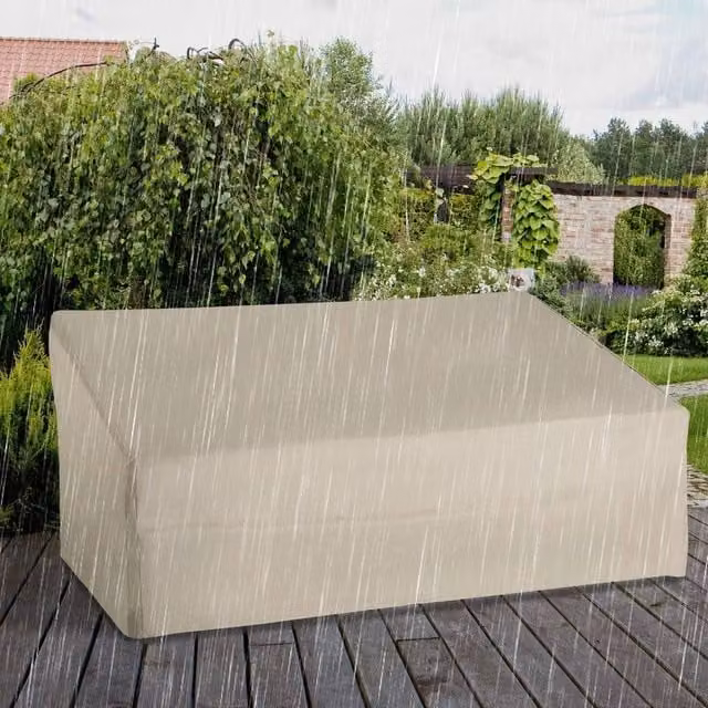 EONLION Water-Repellent 3 Seater Garden Sofa Rain Cover in Beige, Width: 100 cm