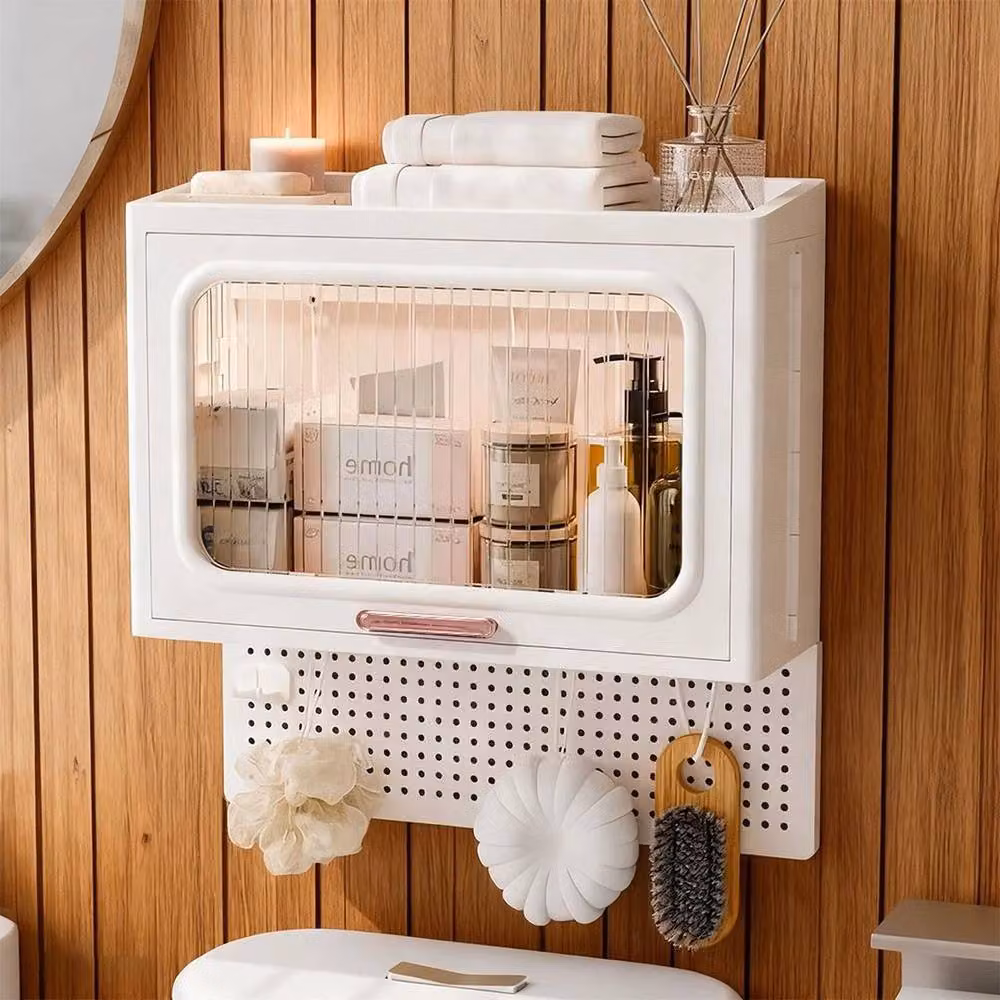 KORVIXA White Wall-mounted Bedroom Tool Storage Box with Lid – 3