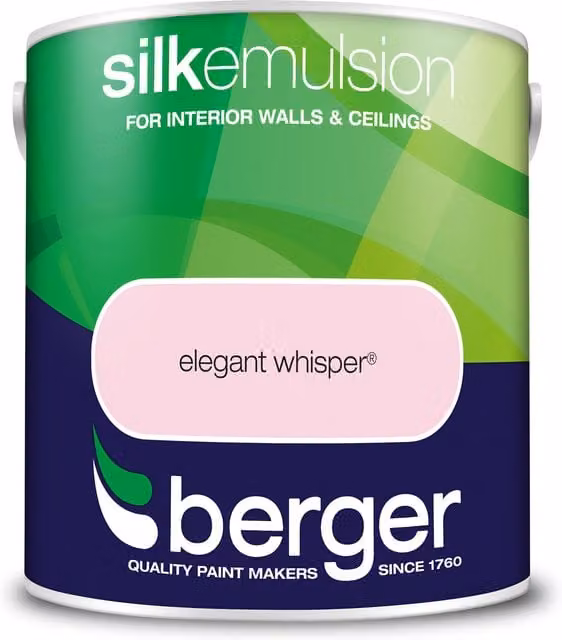 Berger Silk Emulsion Dispersion in Pink with a Satin Gloss Finish