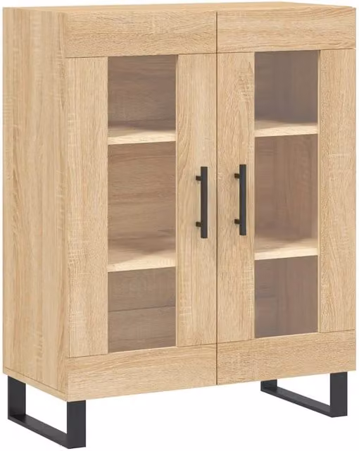Berkfield Home Sonoma Oak Sideboard in Light Brown, W/D/H: 69.5 x 34 x 90 cm – 1
