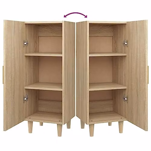 vidaXL Sonoma Oak Sideboard in Brown, W/D/H: 34.5 x 34.5 x 90 cm – 3