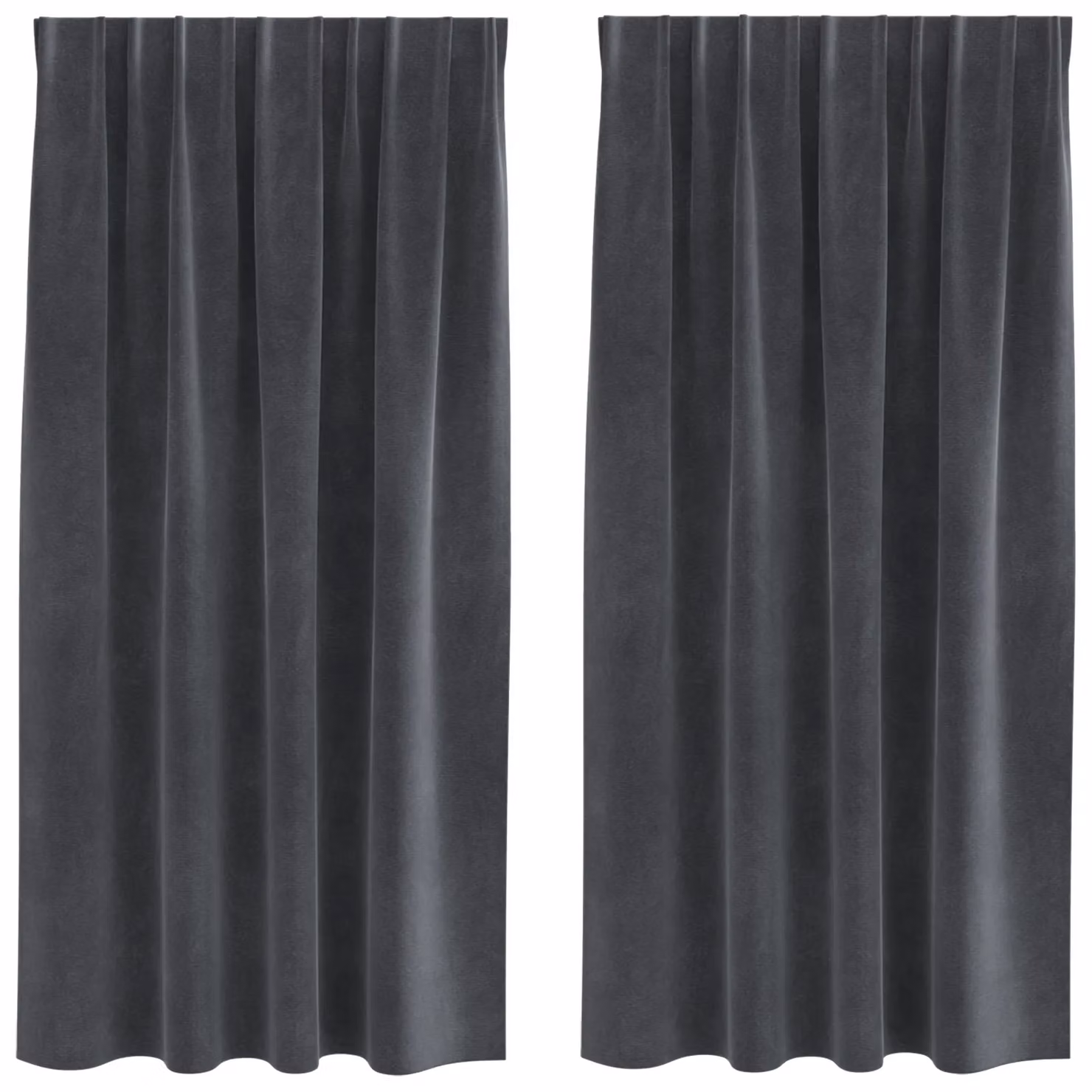 Berkfield Home Light Grey Velvet Blackout Curtains, 2 Pack – 2