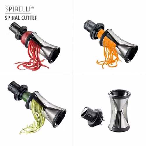 Gefu Spirelli XL Spiral Slicer with Stainless Steel Blades in Black and Silver – 2