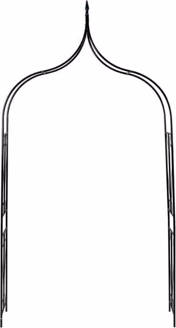 Berkfield Home Metal Garden Arch in Dark Green, W/D/H: 120 x 38 x 275 cm