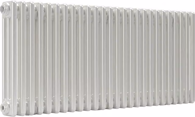 Lux Heat Horizontal 3 Column Steel Radiator in White, W/H: 119 x 50 cm