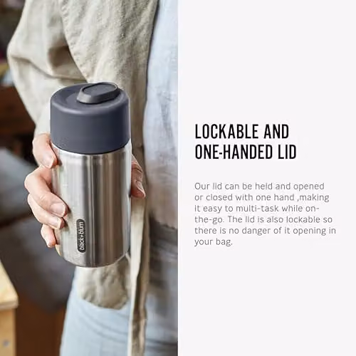 Black + Blum Insulated Stainless Steel Travel Mug with Lid, 340ml, Grey – 3
