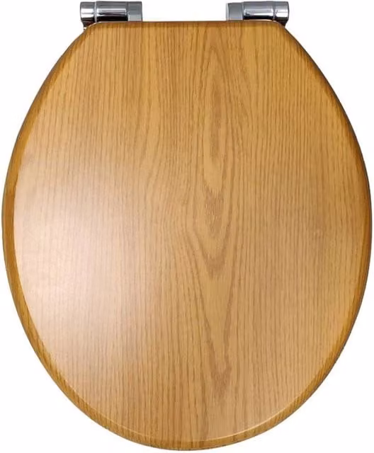 Nordara Oval Soft Close Quick Release Removable Toilet Seat in Brown MDF