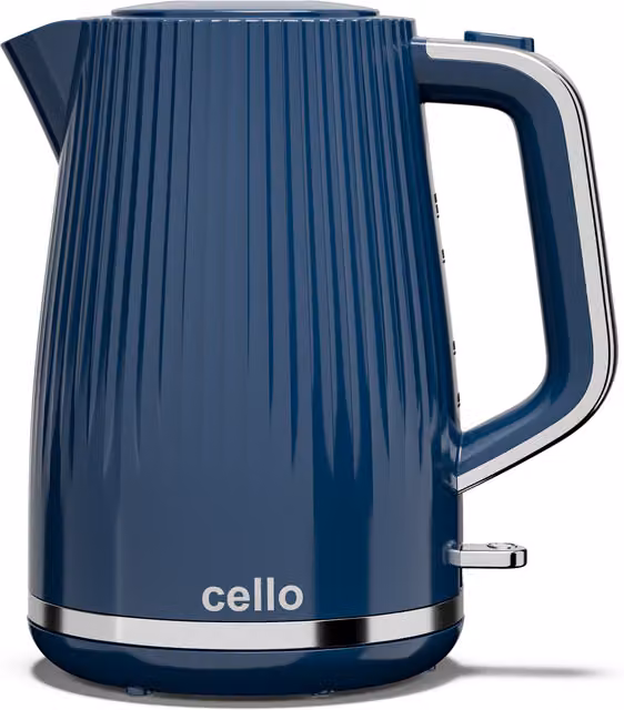 Cello 3kW Rapid Boil Textured Plastic Kettle in Blue
