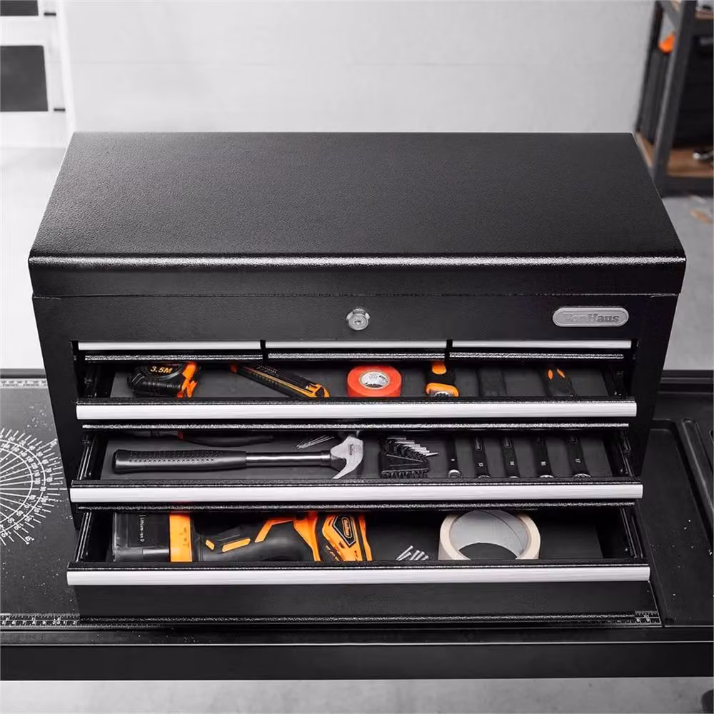 Nordara Portable Tool Chest Cabinet with Carry Storage Drawers in Black, W/D: 52 x 52 cm – 2