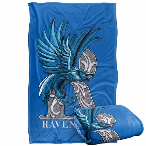 LOGOVISION Harry Potter Mosaic Ravenclaw with Eagle Super Soft Fleece Throw Blanket, Multicolour, W: 91.44 cm, L: 147 cm
