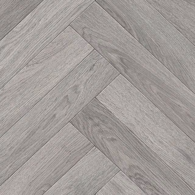 Vinyl Flooring UK Grey Wood Effect Cushion Backed Vinyl Flooring W: 200 cm, D: 100 cm