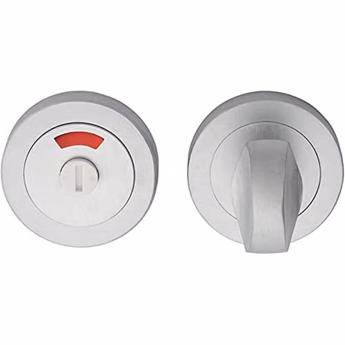 Loops Thumbturn Lock and Release Handle with Indicator, 50mm Diameter, Satin Chrome
