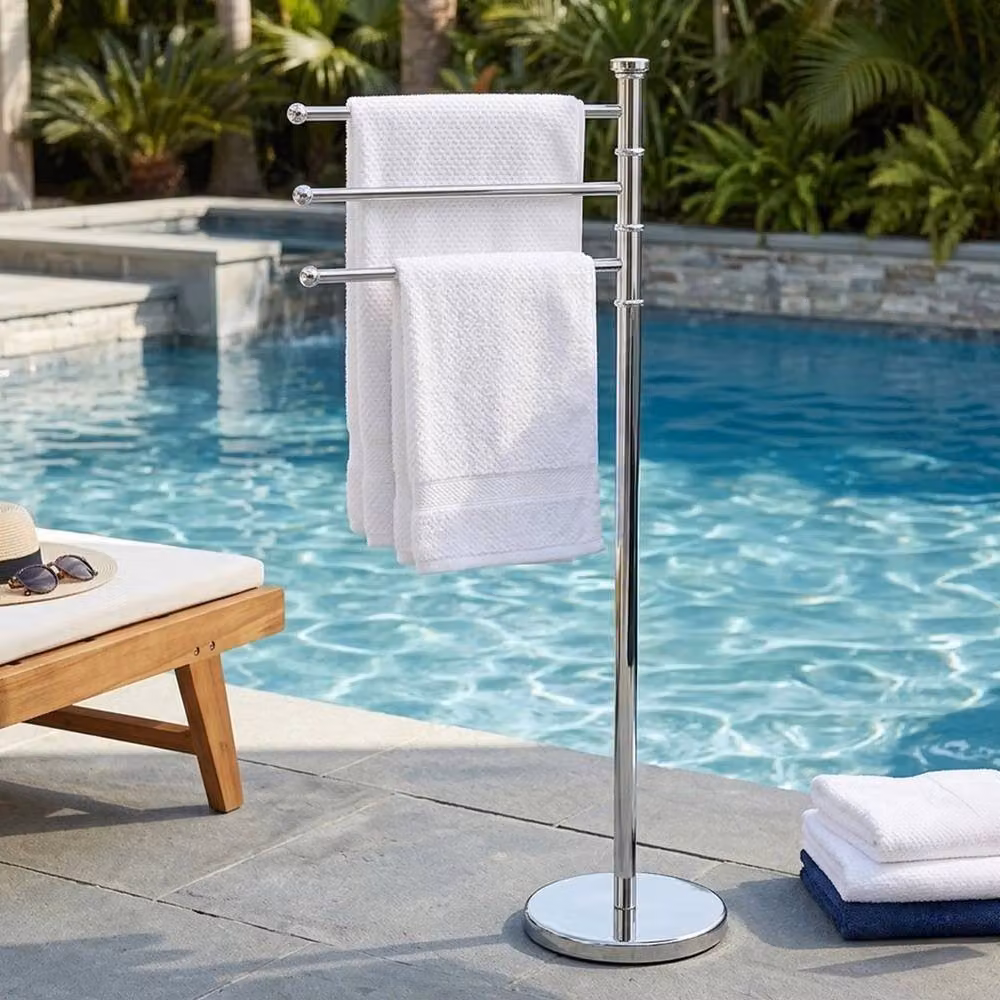 EONLION Silver Stainless Steel Freestanding Towel Rack, Height: 87 cm – 4
