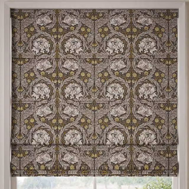 William Morris At Home African Marigold Made to Measure Blackout Roman Blind in Multicolour Floral Design