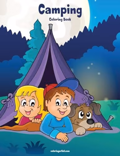 Camping Coloring Book 1: Volume 1 Multicolour Childrens Paper Book