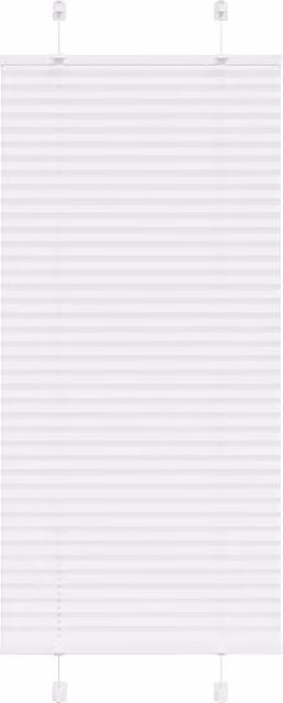 Berkfield Home Single Pleat Polyester Fabric Blind in White, W: 59.4 cm, H: 100 cm