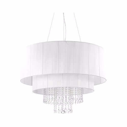Netlighting Opera White Height Adjustable Cylinder Pendant Light – 1