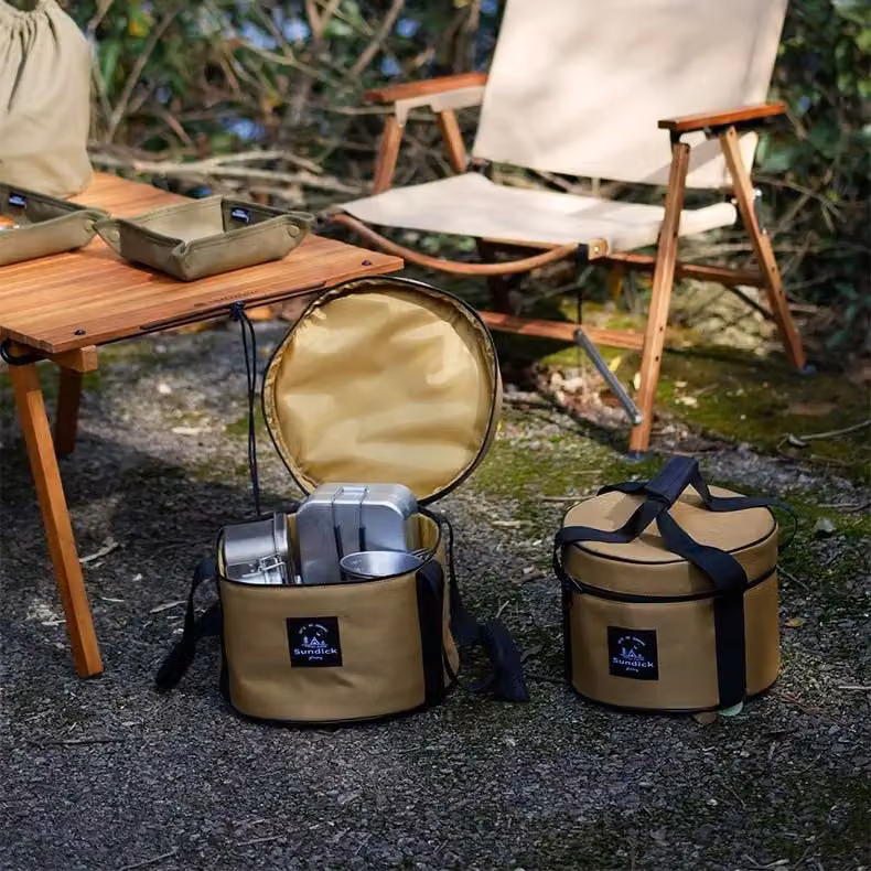 Leaper Insulated and Shockproof Outdoor Cookware Storage Bag in Beige, Large – 2