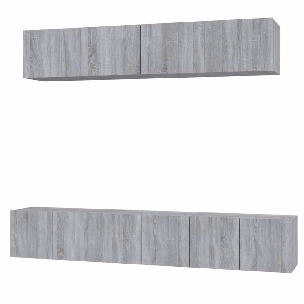Berkfield Home Classic 5 Piece Grey Sonoma TV Cabinet Set in Engineered Wood – 2