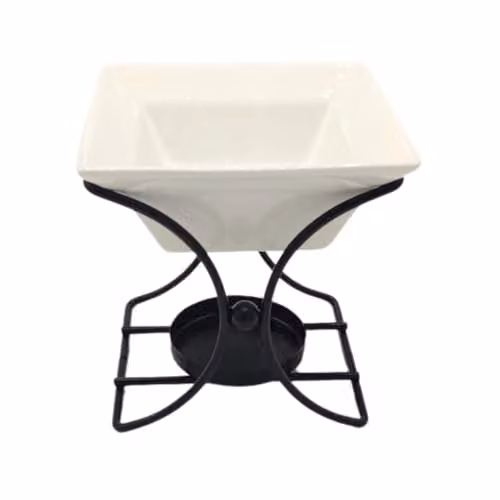 KDMD Ceramic and Metal Square Stand in Black