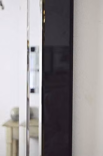 MirrorOutlet Modern Black Rectangular Glass Wall Mirror W: 70 cm, H: 100 cm, D: 2 cm – 7