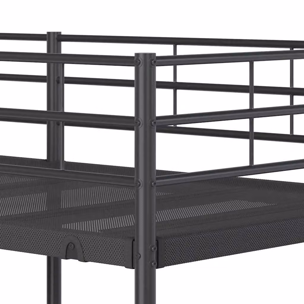 Berkfield Home Metal Bunk Bed in Black – 3