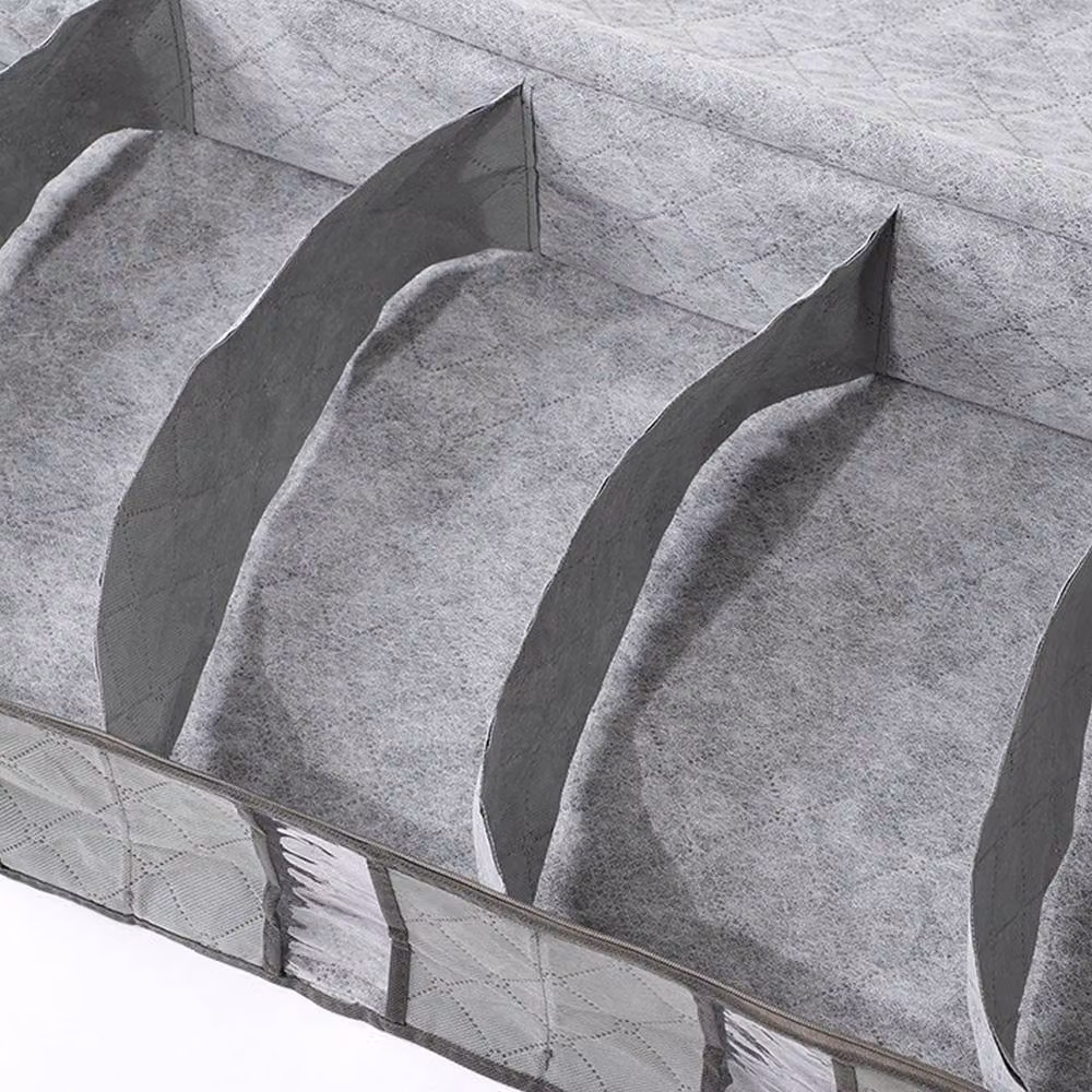 Garden Sanctuary Non-woven Fabric Underbed Storage Bags with Handles and Zippers, Grey – 3
