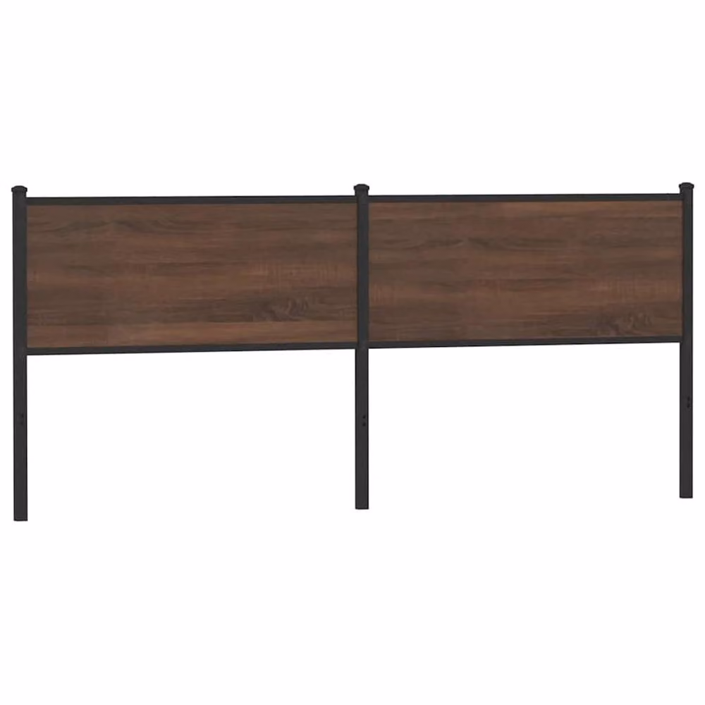 Berkfield Home Brown Oak Headboard in Engineered Wood and Steel – 2