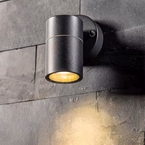 CGC Lighting Mia Stainless Steel Outdoor Wall Light, Grey, Down Mounted, IP44, GU10 LED
