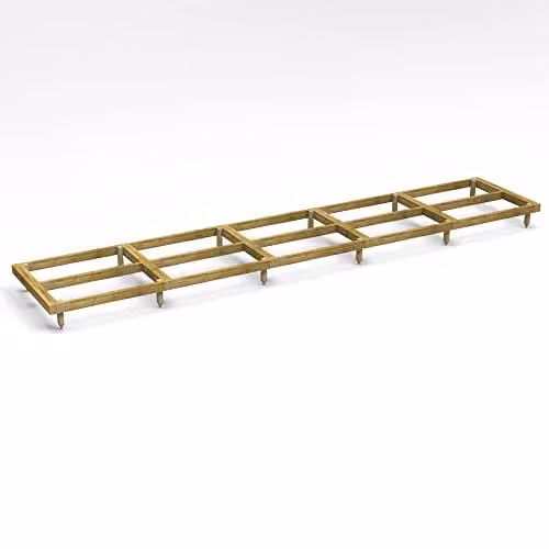 Powersheds Premium Wooden Shed Base with Pressure Treated Tanalised Timber Bearers, Brown